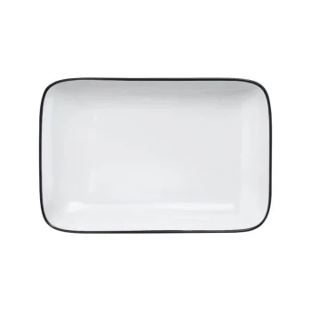 Mikasa Bistro Pinstripe Rectangular Platter 10 x 7 Inch - Set of 12 pcs