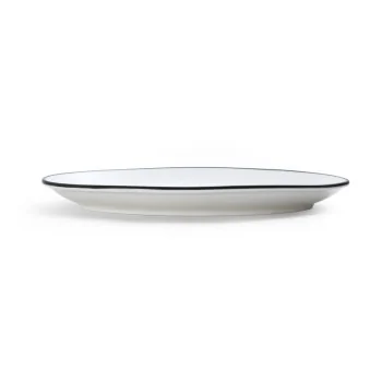 Mikasa Bistro Pinstripe Oval Platter – 9 x 6 Inch - Set of 4