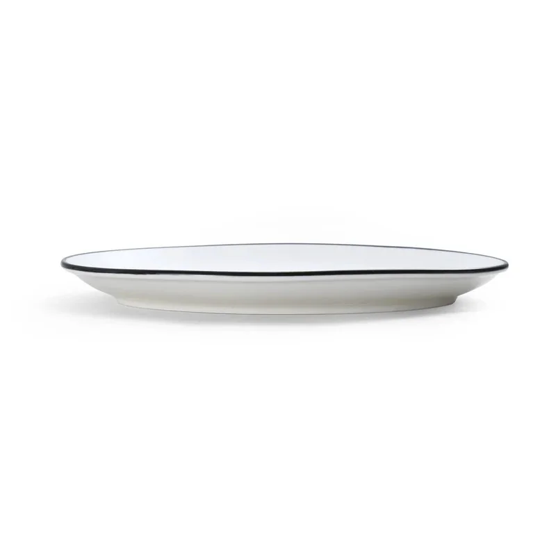 Mikasa Bistro Pinstripe Oval Platter 9 x 6 Inch - Set of 24 pcs