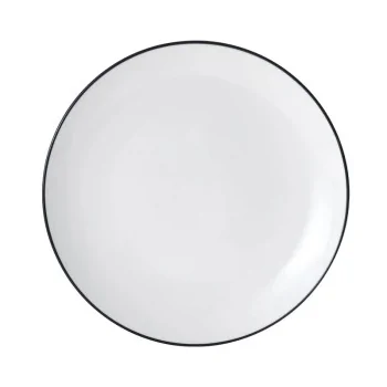 Mikasa Bistro Pinstripe Coupe Plate 9 Inch - Set of 24 pcs