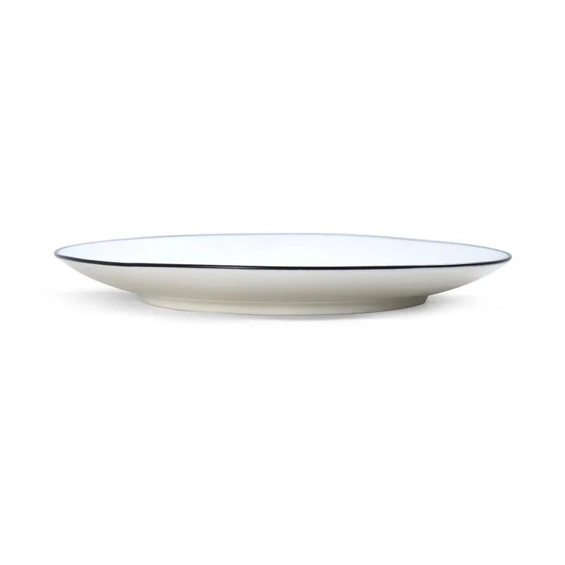 Mikasa Bistro Pinstripe Coupe Plate – 8 Inch - Set of 6
