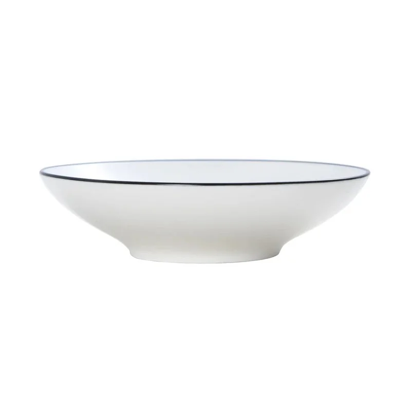 Mikasa Bistro Pinstripe Deep Platter – 6.5 Inch, 8.5oz - Set of 4