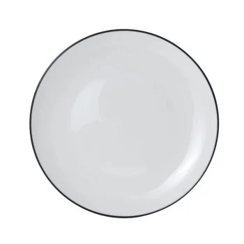 Mikasa Bistro Pinstripe Coupe Plate 10 Inch - Set of 12 pcs