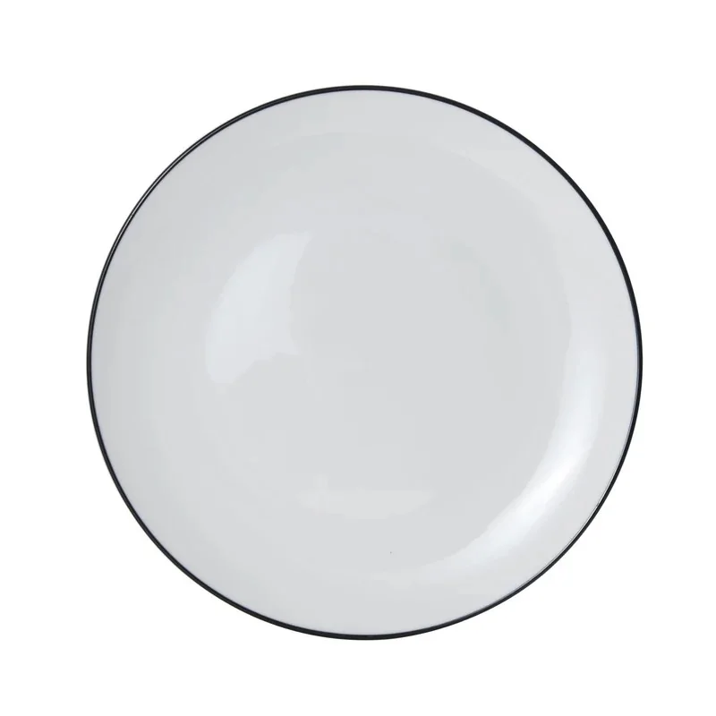 Mikasa Bistro Pinstripe Coupe Plate – 10 Inch - Set of 4