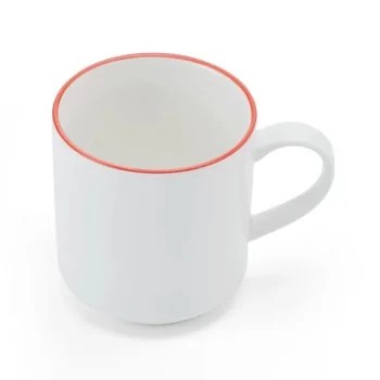 Mikasa 11.8oz Mug Bistro Pin Red Porcelain - Set of 12