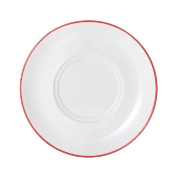 Mikasa Bistro Pinstripe Red Saucer – 6.75 Inch - Set of 6
