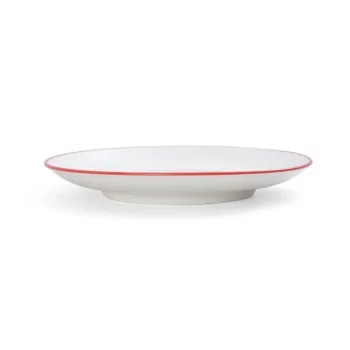 Mikasa Bistro Pinstripe Red Saucer – 6.29 Inch - Set of 6