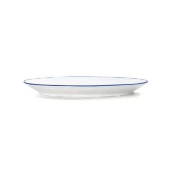 Mikasa Bistro Pinstripe Blue Oval Platter 11 x 7 Inch - Set of 12 pcs