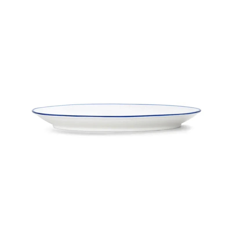 Mikasa Bistro Pinstripe Blue Oval Platter 11 x 7 Inch - Set of 12 pcs