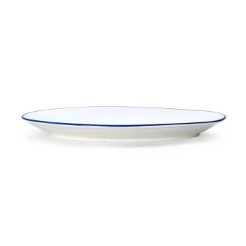 Mikasa Bistro Pinstripe Blue Oval Platter – 13 x 8 Inch - Set of 4