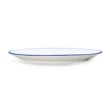 Mikasa Bistro Pinstripe Blue Oval Platter – 16 x 11 Inch - Set of 2