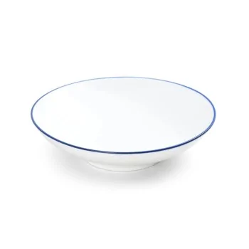 Mikasa Bistro Pinstripe Blue Deep Plate – 7.5 Inch / 13.5 oz - Set of 4