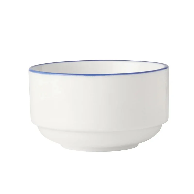 Mikasa Bistro Pinstripe Blue Bouillon Cup – 9.5 oz - Set of 6