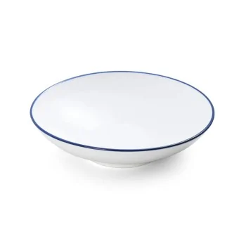 Mikasa Bistro Pinstripe Blue Deep Plate – 8.5 Inch / 26 oz - Set of 4