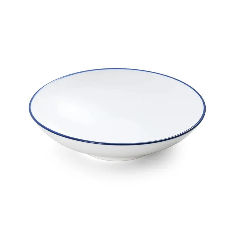 Mikasa Bistro Pinstripe Blue Deep Plate 8.5 Inch / 26 oz - Set of 24 pcs Mikasa Bistro Pinstripe Blue Deep Plate 8.5 Inch / 26 oz - Set of 24 pcs