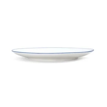 Mikasa Bistro Pinstripe Blue Coupe Plate 10 Inch - Set of 12 pcs