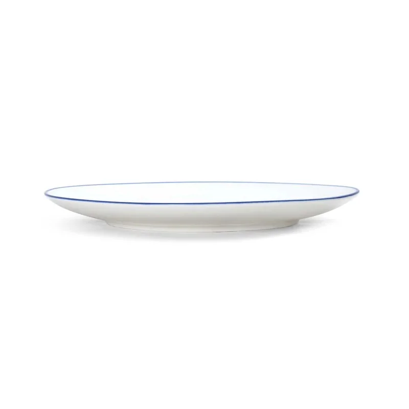 Mikasa Bistro Pinstripe Blue Coupe Plate – 10 Inch - Set of 4