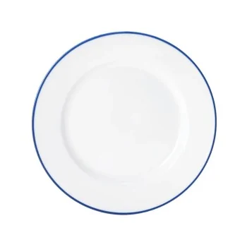 Mikasa Bistro Pinstripe Blue Wide Rim Plate – 8 Inch - Set of 6