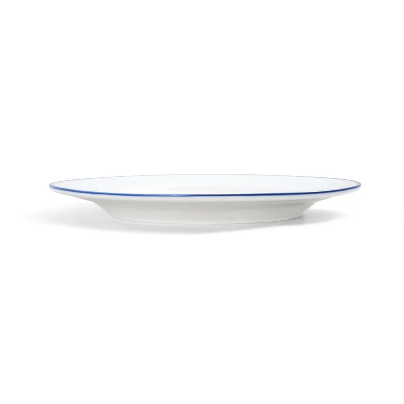 Mikasa Bistro Pinstripe Blue Wide Rim Plate – 8 Inch - Set of 6