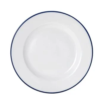 Mikasa Bistro Pinstripe Blue Wide Rim Plate 7 Inch - Set of 36 pcs