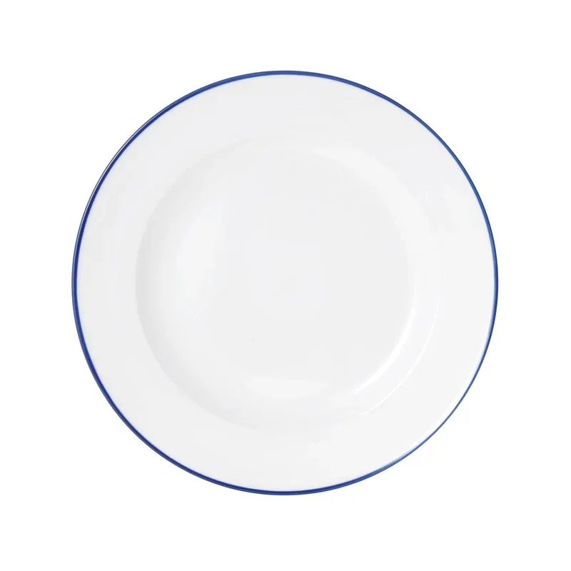 Mikasa Bistro Pinstripe Blue Plate – 11 Inch - Set of 4 Mikasa Bistro Pinstripe Blue Plate – 11 Inch - Set of 4