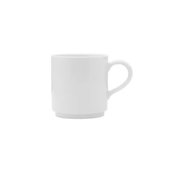 Mikasa 4In 7.4oz Stk Cup Galleria Porcelain White - Set of 12