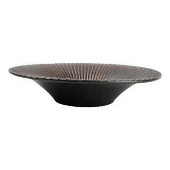 Stripe Silver Brass Deep Plate – 10.2 Inch - set of 12