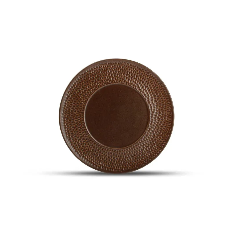 Hammered Copper Brass Plate – 10.63 Inch - set of 12