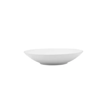 Mikasa 11In Deep Coupe Plate Galleria White Porcelain - Set of 12