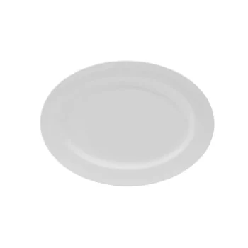 Mikasa12 x 9In Oval Platter Galleria White Porcelain - Set of 12 pcs