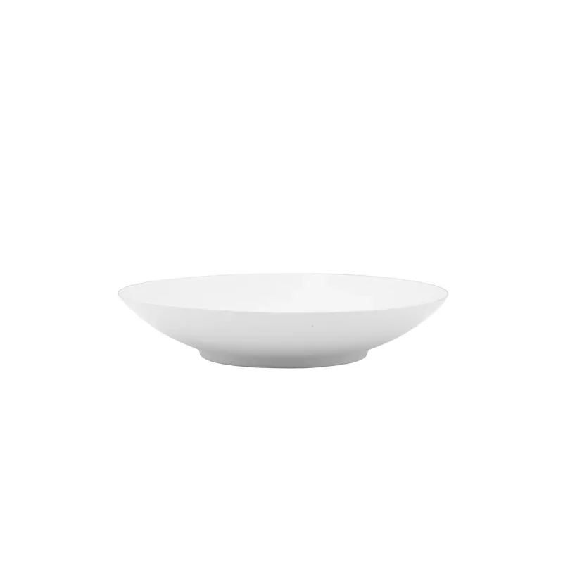 Mikasa 8In Deep Coupe Plate Galleria White Porcelain - Set of 24 pcs Mikasa 8In Deep Coupe Plate Galleria White Porcelain - Set of 24 pcs