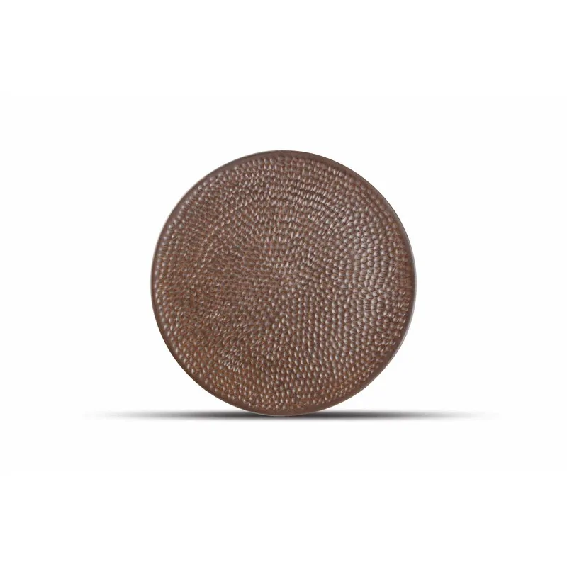 Hammered Copper Brass Coupe Plate – 10.63 Inch - set of 16
