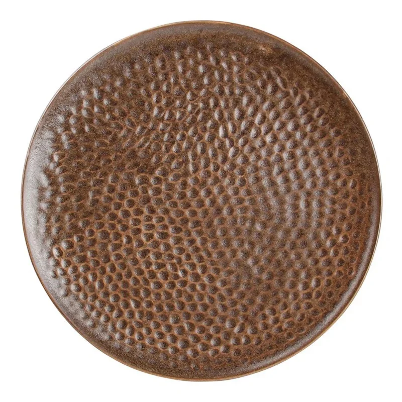 Hammered Copper Brass Coupe Plate – 6.10 Inch - set of 24