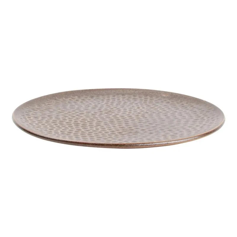Hammered Copper Brass Coupe Plate – 6.10 Inch - set of 24