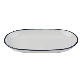 ID Fine Modest Navy Coupe Oval Platter – 11 x 7 Inch - Set of 6