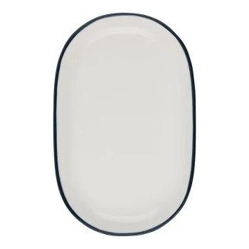 ID Fine Modest Navy Coupe Oval Platter 13 x 8 Inch - Set of 6 pcs