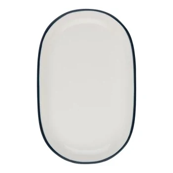 ID Fine Modest Navy Coupe Oval Platter 14 x 9 Inch - Set of 6 pcs