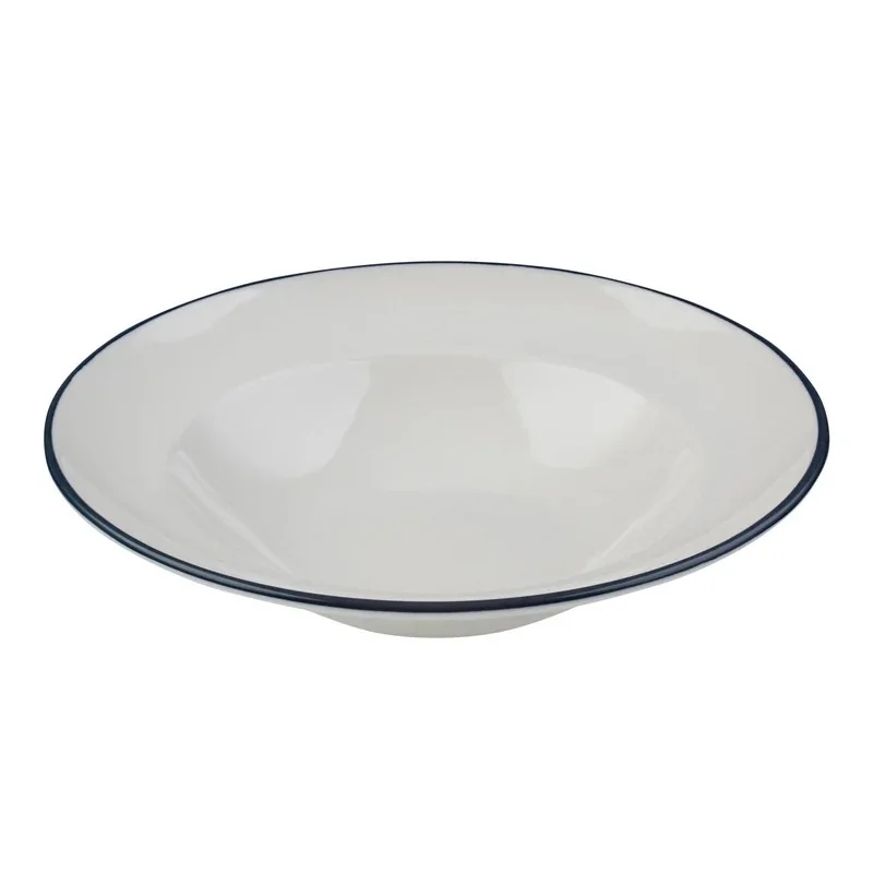 ID Fine Modest Navy Deep Plate 9.84 Inch - Set of 12 pcs