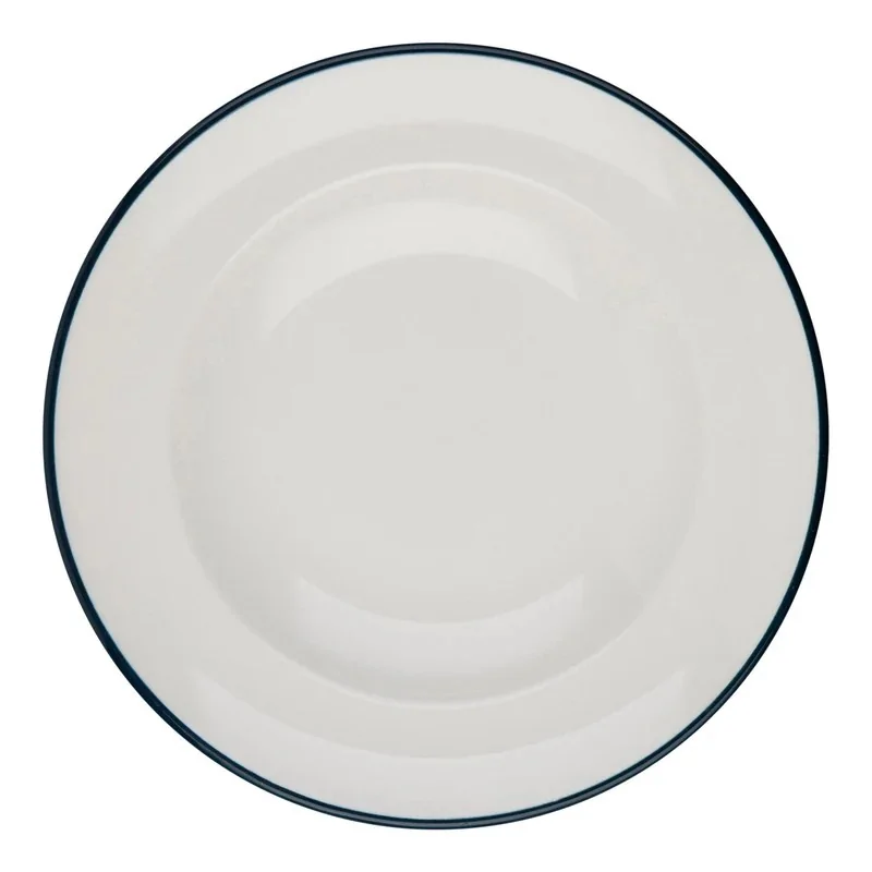 ID Fine Modest Navy Deep Plate 9.84 Inch - Set of 12 pcs