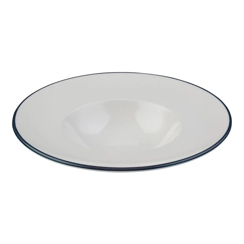 ID Fine Modest Navy Deep Plate – 11.4 Inch - Set of 6 ID Fine Modest Navy Deep Plate – 11.4 Inch - Set of 6