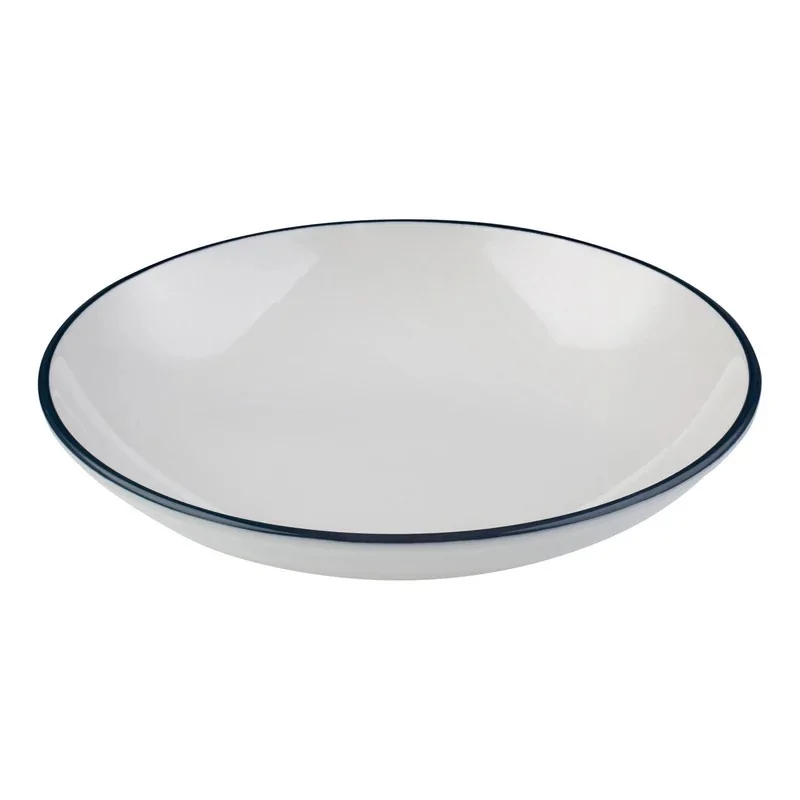 ID Fine Modest Navy Deep Plate – 8.66 Inch - Set of 12
