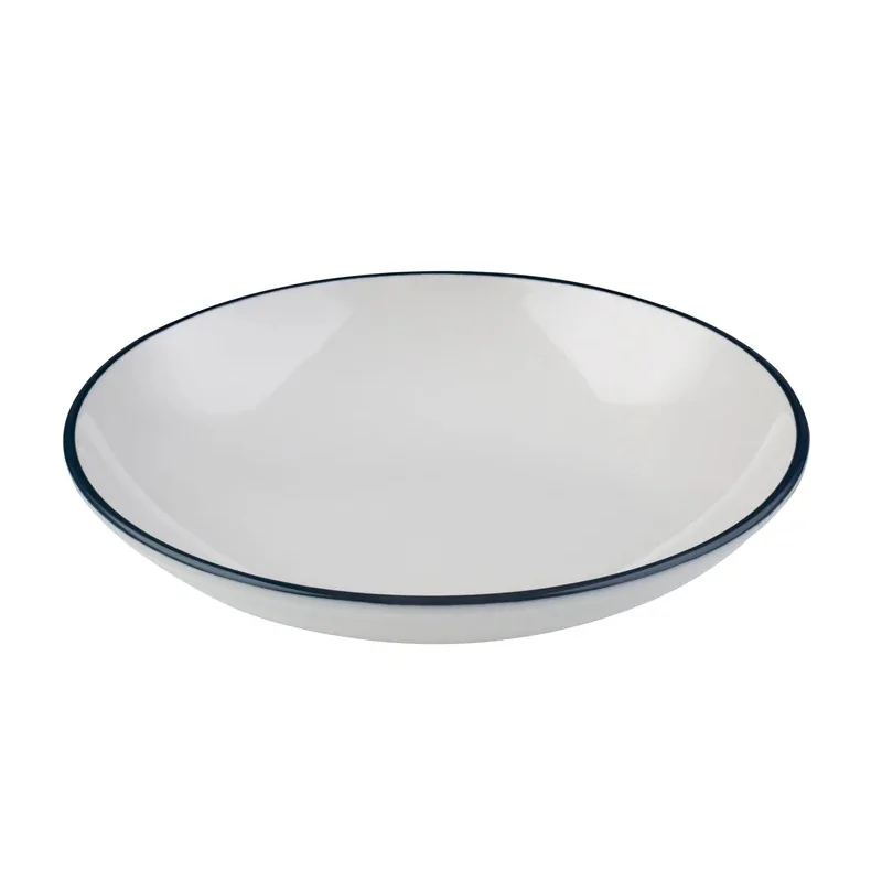 ID Fine Modest Navy Deep Plate – 9.84 Inch - Set of 12