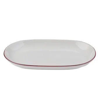 ID Fine Modest Maroon Oval Platter – 14 x 9 Inch - Set of 6