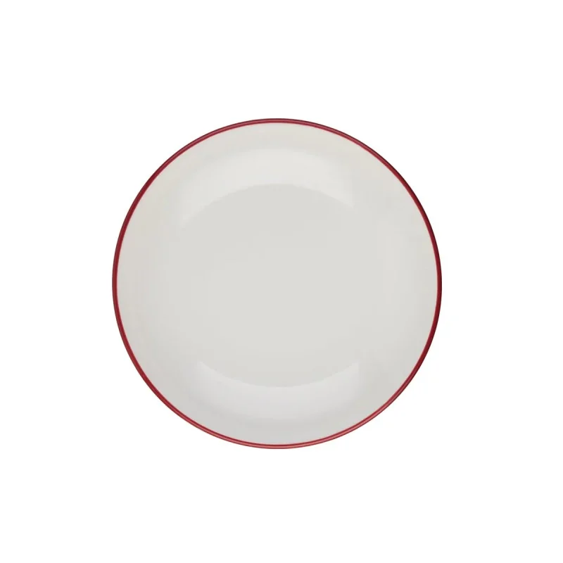 ID Fine Modest Maroon Deep Plate – 9.86 Inch, 39 oz - Set of 12