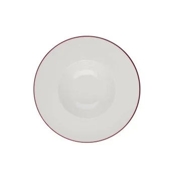 ID Fine Modest Maroon Deep Plate – 11.4 Inch, 16 oz - Set of 6