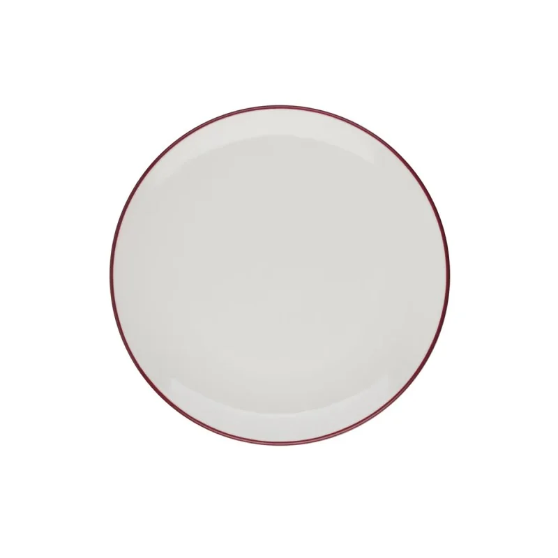 ID Fine Modest Maroon Coupe Plate 10.6 Inch - Set of 12 pcs