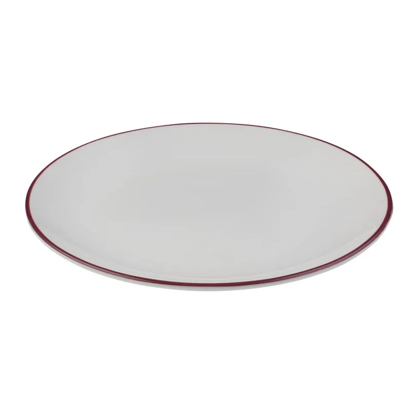ID Fine Modest Maroon Coupe Plate 10.6 Inch - Set of 12 pcs
