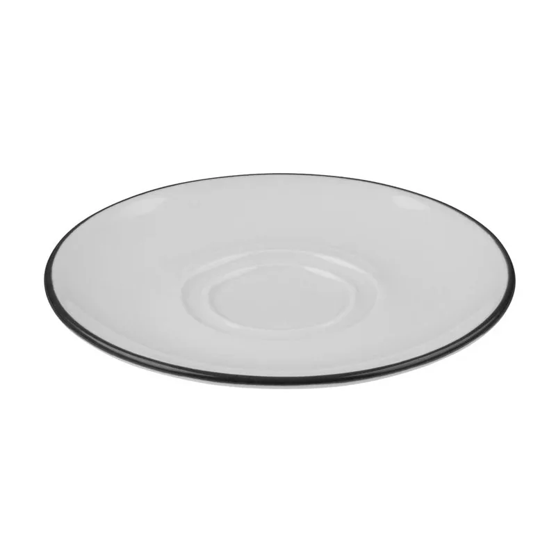 ID Fine Modest Black Saucer – 6.3 Inch - Set of 12 ID Fine Modest Black Saucer – 6.3 Inch - Set of 12