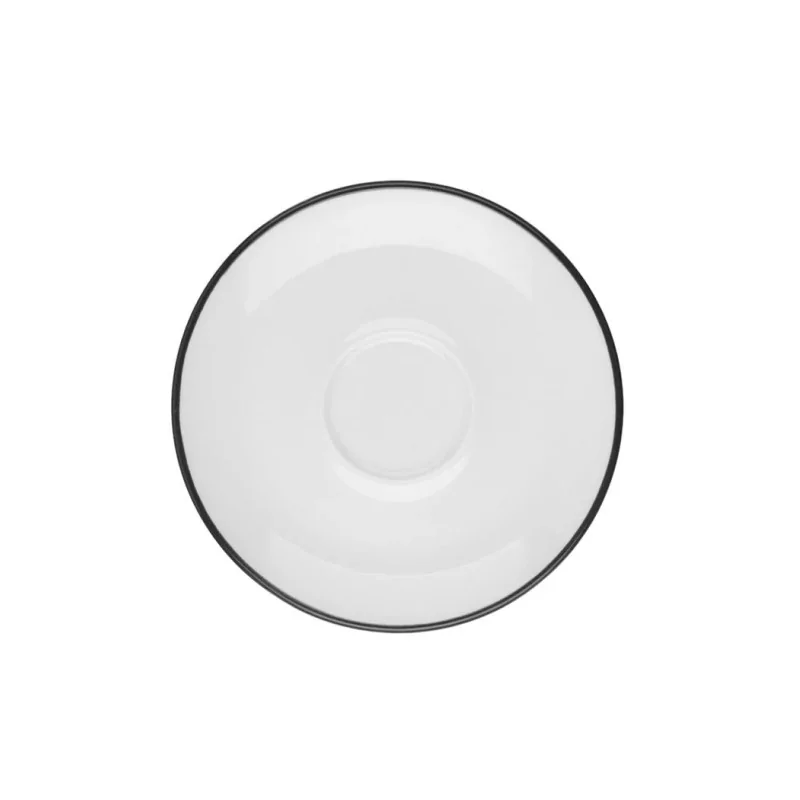 ID Fine Modest Black Espresso Saucer – 4.7 Inch - Set of 12 ID Fine Modest Black Espresso Saucer – 4.7 Inch - Set of 12