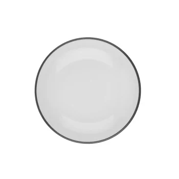 ID Fine Modest Black Deep Plate – 8.8 Inch, 26 oz - Set of 12
